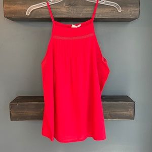 GAP Bright Pink Cotton Trapeze Tank Top Small 100% Cotton